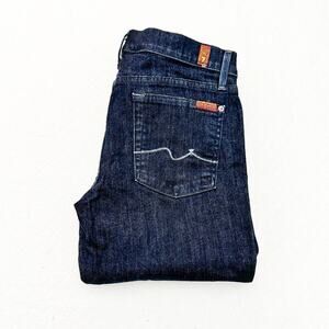 7 For All Mankind Kaylie Dark Wash Flare Leg Denim Jeans Size 29